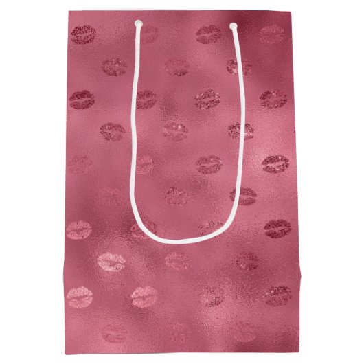 Roze Glitzy Lips Medium Cadeauzakje (Achterkant)