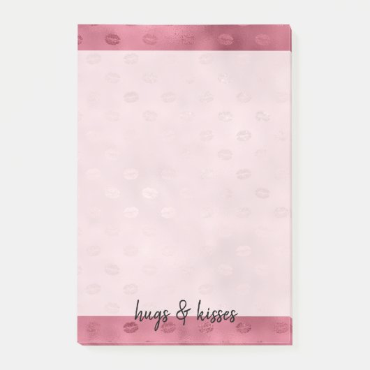 Roze Glitzy Lips Post-it® Notes (Voorkant)