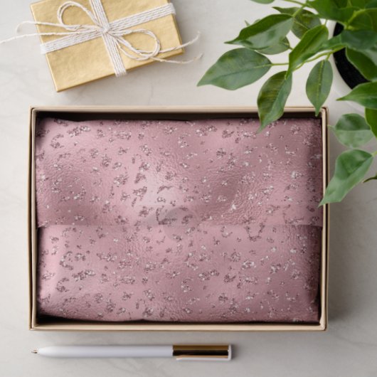 Roze Glitzy Luipaardprint Tissuepapier (Geschenk)