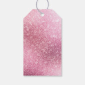 Roze Glitzy Sparkle gepersonaliseerd Cadeaulabel (Achterkant)