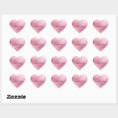 Roze Glitzy Sparkle gepersonaliseerd Hart Sticker (Vel)