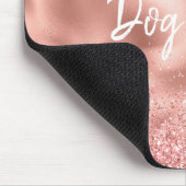 Roze Glitzy Sparkle Glitter Dog Mam Muismat (Hoek)