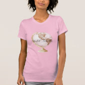 Roze Globe Wereldreiziger T-shirt (Voorkant)