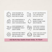 Roze gloed faculteit na Kaart van de zorginstructi (Achterkant)