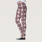 Roze gloed geometrische batikbrandstof leggings (Links)