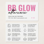 Roze gloed na Kaart zorginstructie (Voorkant /achterkant)