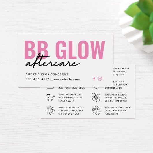 Roze gloed na Kaart zorginstructie (Bureau)