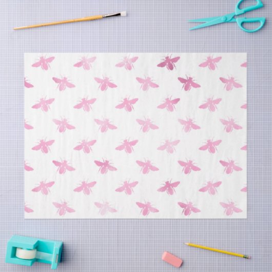 Roze gloed ontwerp Honeycomb-reeks #15 Tissuepapier (Craft)