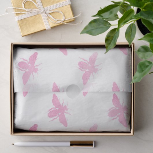 Roze gloed ontwerp Honeycomb-reeks #15 Tissuepapier (Geschenk)