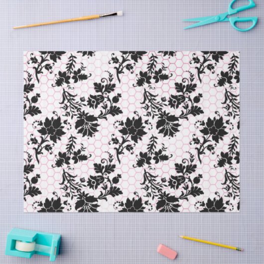 Roze gloed ontwerp Honeycomb-reeks #17 Tissuepapier (Craft)