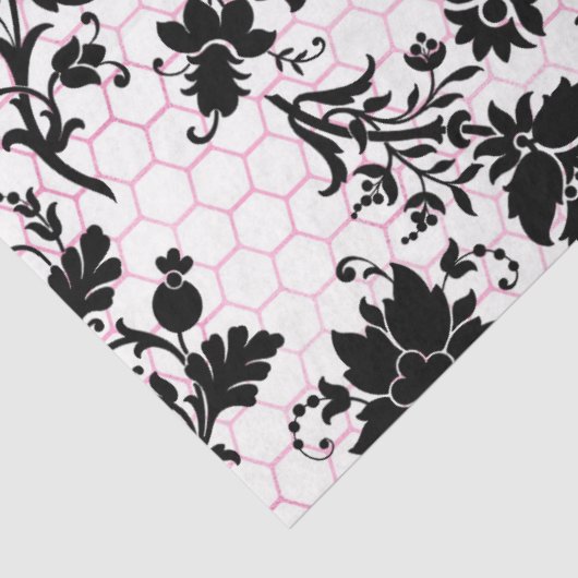 Roze gloed ontwerp Honeycomb-reeks #17 Tissuepapier (Detail)