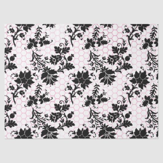 Roze gloed ontwerp Honeycomb-reeks #17 Tissuepapier (Voorkant)