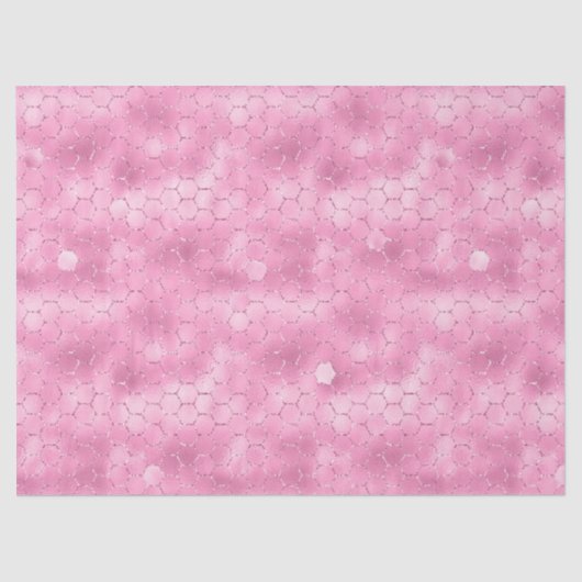 Roze gloed ontwerp Honeycomb-reeks #18 Tissuepapier (Voorkant)