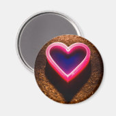 "Roze gloed: Ronde Magnetische Kaars Kunst" Magneet (Voorkant / Achterkant)