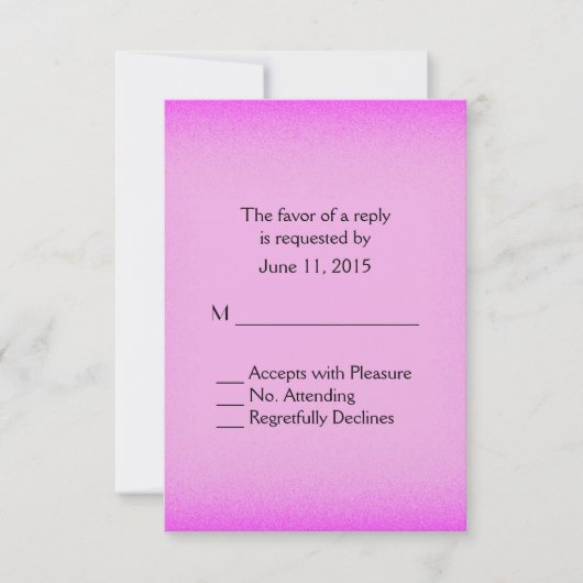 Roze gloed RSVP (Voorkant)