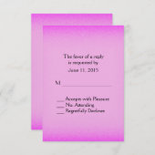 Roze gloed RSVP (Voorkant / Achterkant)