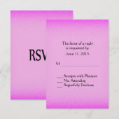 Roze gloed RSVP Kaartje (Voorkant / Achterkant)