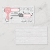 Roze gloeddroger + verzegeling ijzerzouten visitekaartje (Voorkant / Achterkant)