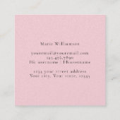 Roze gloedpasta Sunset Hues Estate Agent Vierkante Visitekaartje (Achterkant)