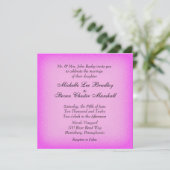 Roze gloedweddenschappen kaart (Staand voorkant)