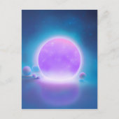 Roze gloeiend vlak briefkaart (Voorkant)