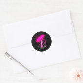  roze gloeiende paddenstoel Sticker (Envelop)