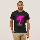  roze gloeiende paddenstoel t-shirt (Voorkant volledig)