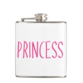Roze gloeiende prinses heupfles (Voorkant)