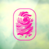 Roze gloeiende vingerafdrukvenster vastklampen raamsticker (Vel 3)