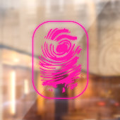 Roze gloeiende vingerafdrukvenster vastklampen raamsticker (Vel 2)