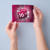 Roze gloeiende zwenken en stembanden zoet 16 flyer (Hand)