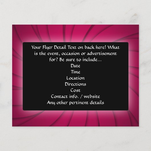 Roze gloeiende zwenken en stembanden zoet 16 flyer (Achterkant)