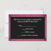 Roze gloeiende zwenken en stembanden zoet 16 RSVP kaartje (Achterkant)