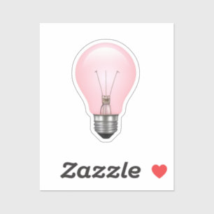 Roze gloeilamp emoji sticker