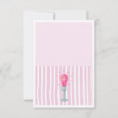 Roze gloeilamp Harde Stripes Flat Kaart (Achterkant)