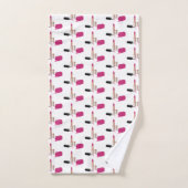 Roze gloeistok en nagelPoolse schoonheid Geëerd Bad Handdoek (Handdoek)