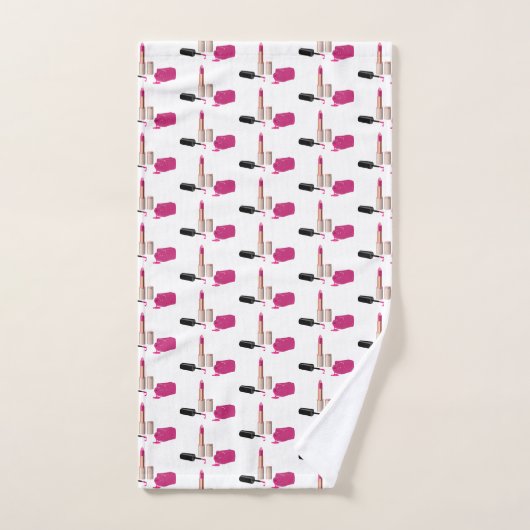 Roze gloeistok en nagelPoolse schoonheid Geëerd Bad Handdoek (Handdoek)