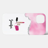 Roze gloeistok en nagelPoolse schoonheid Geëerd Case-Mate iPhone Case (Achterkant (horizontaal))