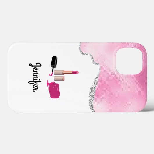 Roze gloeistok en nagelPoolse schoonheid Geëerd Case-Mate iPhone Case (Achterkant (horizontaal))