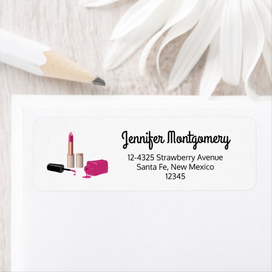 Roze gloeistok en nagelPoolse schoonheid Geëerd Etiket (Insitu)