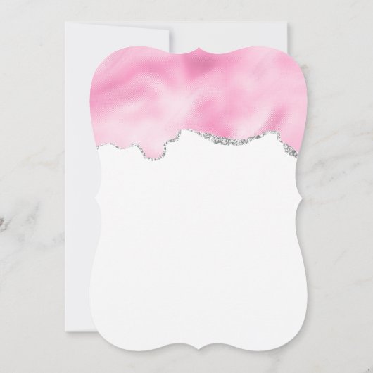 Roze gloeistok en nagelPoolse schoonheid Geëerd Kaart (Achterkant)