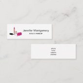 Roze gloeistok en nagelPoolse schoonheid Geëerd Mini Visitekaartje (Voorkant / Achterkant)