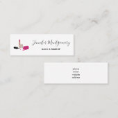 Roze gloeistok en nagelPoolse schoonheid Geëerd Mini Visitekaartje (Voorkant / Achterkant)