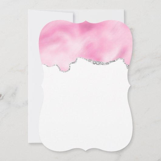 Roze gloeistok en nagelPoolse schoonheid Geëerd Save The Date (Achterkant)