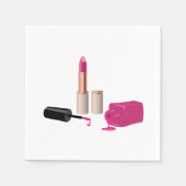 Roze gloeistok en nagelPoolse schoonheid Geëerd Servet (Voorkant)