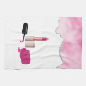 Roze gloeistok en nagelPoolse schoonheid Geëerd Theedoek (Horizontaal)