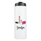 Roze gloeistok en nagelPoolse schoonheid Geëerd Thermosbeker (Voorkant)