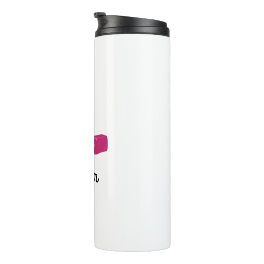 Roze gloeistok en nagelPoolse schoonheid Geëerd Thermosbeker (Geroteerd rechts)