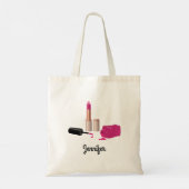 Roze gloeistok en nagelPoolse schoonheid Geëerd Tote Bag (Achterkant)