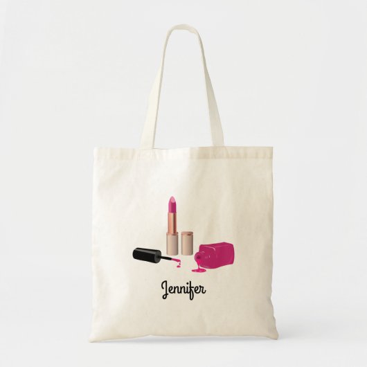 Roze gloeistok en nagelPoolse schoonheid Geëerd Tote Bag (Voorkant)